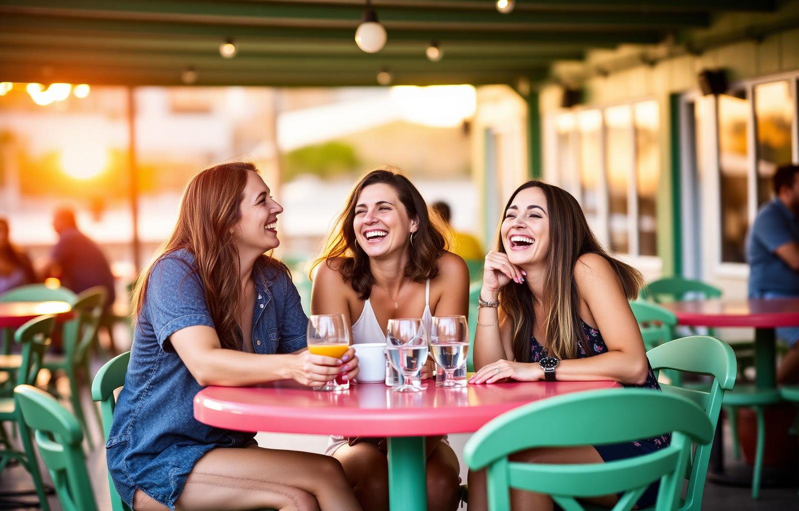 Saving Party members enjoying brunch together